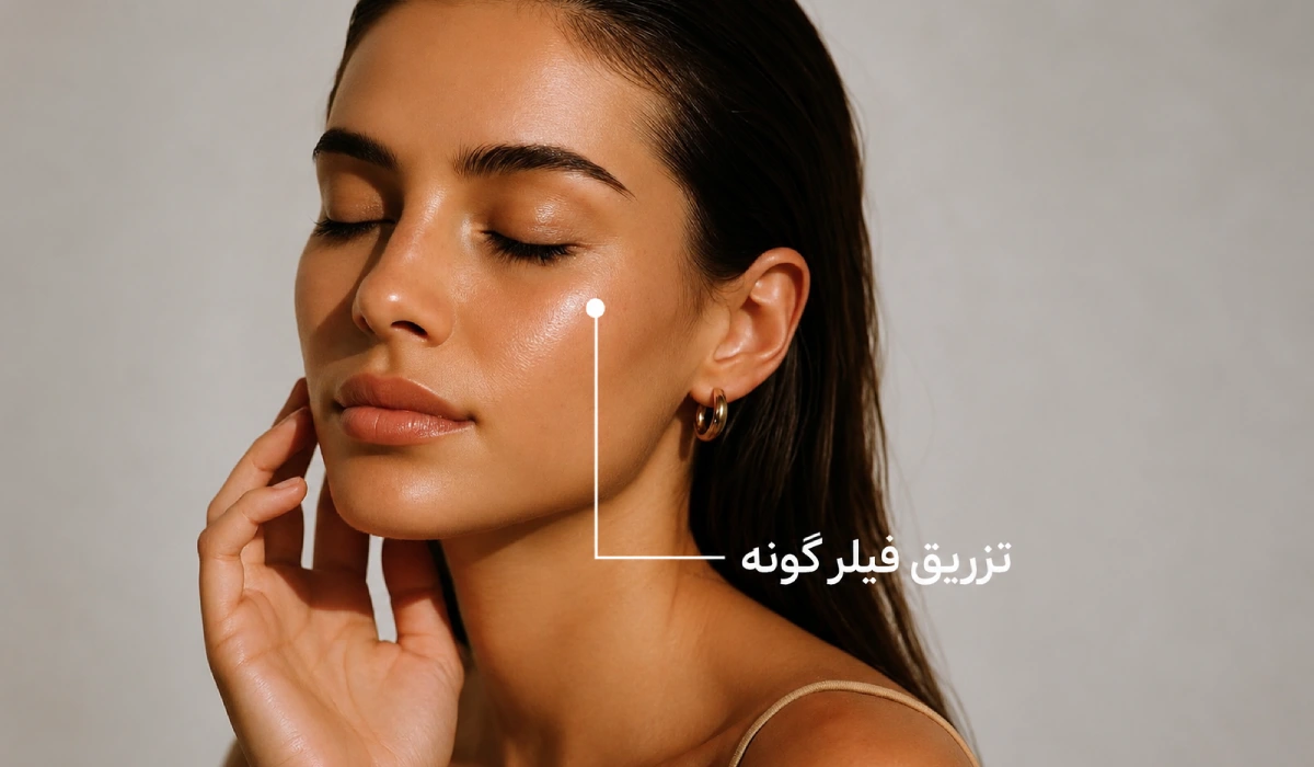 ناحیه تزریق فیلر به گونه