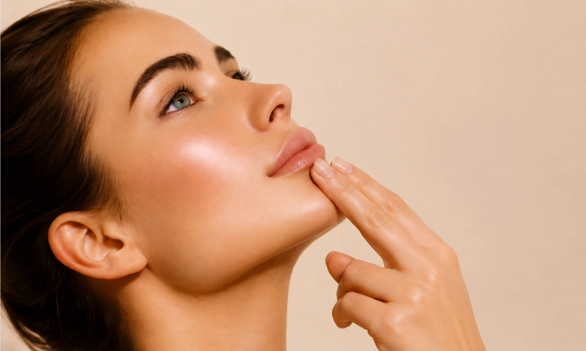 ماساژ دادن لب یک زیباجوی خانم پس از تزریق فیلر عروسکی 