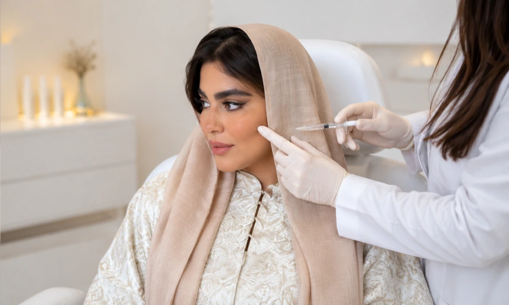 اصلاح عدم تقارن صورت با تزریق فیلر اطراف صورت