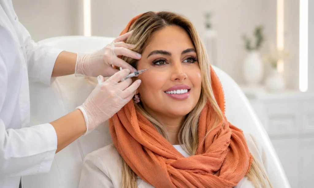 تزریق مزوژل زیر چشم برای کلاینت زیباجو کلینیک