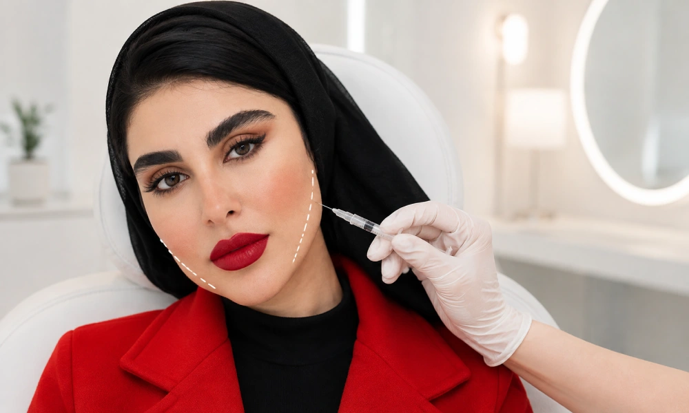 تزریق بوتاکس به عضلات ماستر این خانم برای اصلاح عدم تقارن صورت 