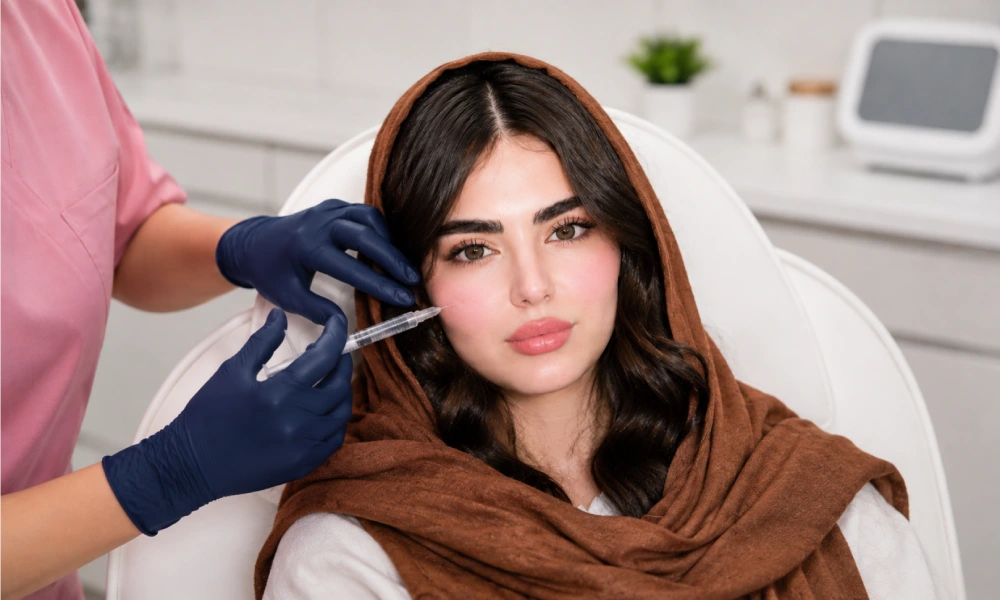شفاف شدن پوست گونه با مزوژل