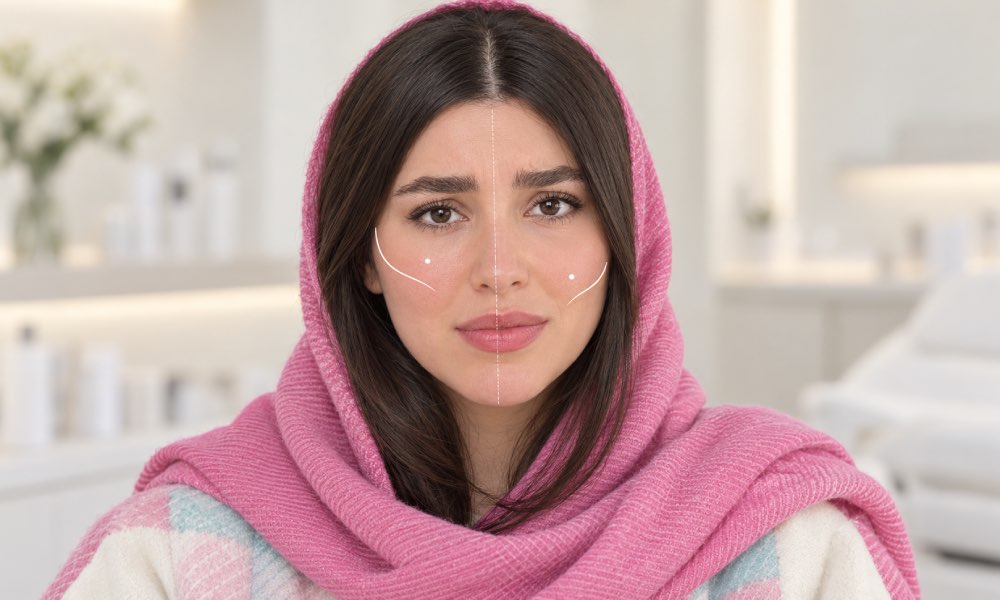 اینفوگراف گونه‌های نامتقارن این خانم
