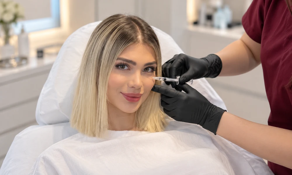 تزریق فیلر سیب گونه برای زیباسازی صورت کلاینت