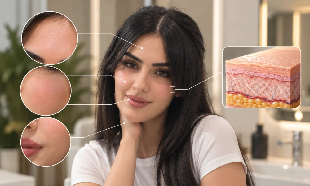 دیاگرام پوست صاف و بدون چربی
