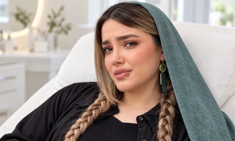 تبخال بعد از تزریق فیلر لب