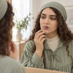 نکروز لب بعد از تزریق فیلر به لب