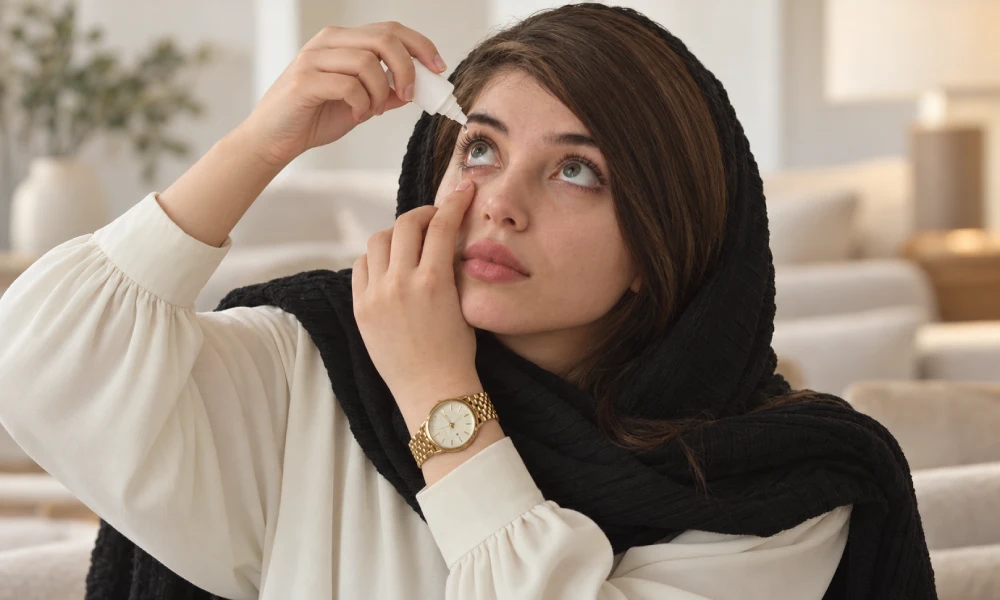 استفاده از قطره چشم بعد از فیلر زیر چشم